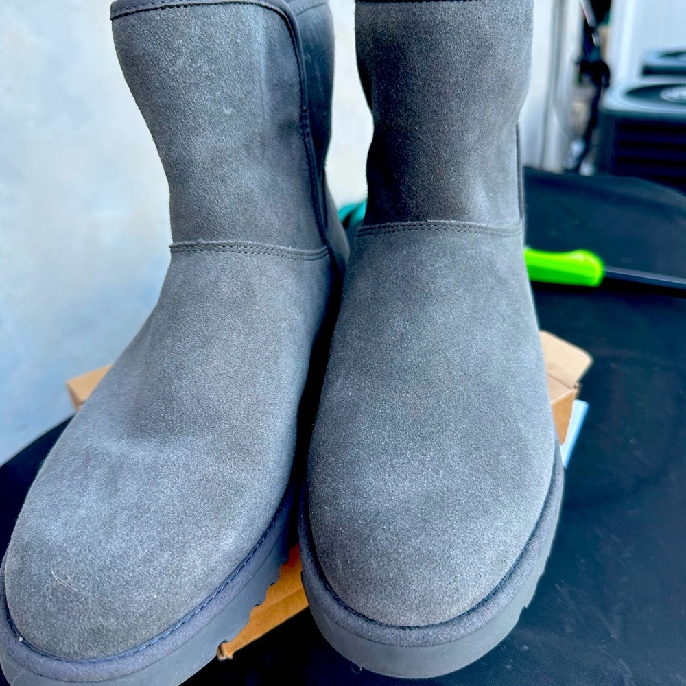 New UGG Boots Cory II Genuine Shearling Lined Boot -  Charcoal Gray - Women's 7